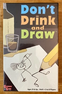Jogo de festa Don't Drink and Draw jogos universitários idade 21+ NOVO LACRADO - Imagem 1 de 4