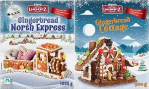 Paquete de 2 kits de decoración de tren Lambertz Gingerbread Cottage & North Express 1,935 kg - Imagen 1 de 5