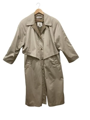 Abrigo de lluvia/trinchera misty harbor para mujer 14 cremallera forro de franela con capa beige Foto 1 de 4