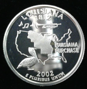 2002s Louisiana 90% silver state quarter - Picture 1 of 2
