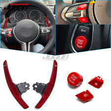 Red Carbon Paddle Shifter For BMW M3 M4 F87 F80 F82 F83 M5 F10 F11 M1 M2 Button