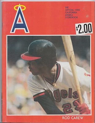 California Angels Official Vintage 1980 MLB Baseball Scorebook Program Rod Carew - Image 1 of 4