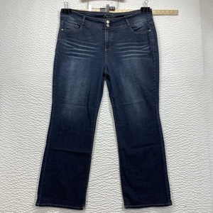 Angels Jeans Damen 20W 42x30,5 blau Curvy Bootcut Stretch verzierte Taschen - Bild 1 von 18