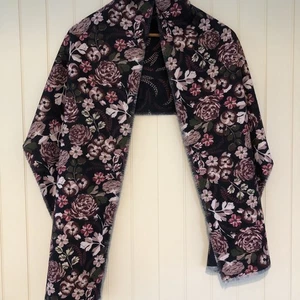 Laura Ashley Scarf - Navy / Pink / Purple Floral / Flower Print Rectangle Scarf - Picture 1 of 12
