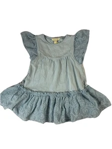 Matilda Jane Dream Chasers Oh Joy Dress Blue Ruffle Lace Girl’s Size 4 - Picture 1 of 5