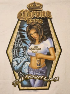 Camiseta De Colección Corona Extra “The Good Life” Good Girl Morena Grande ODM 2001 - Imagen 1 de 9