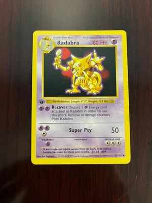 LP! Kadabra - 32/102 - 1st Edition Shadowless - Base Set - 1999  Pokémon TCG - Image 1 of 4