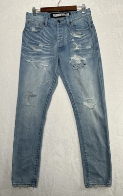 Джинсы из денима Billionaire Boys Club размер 32 искусственно состаренные на пуговицах Fly Astronaut - Изображение 1 из 4