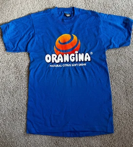 Vintage 90s ORANGINA ORANGE SODA POP T-Shirt Medium - Bild 1 von 4