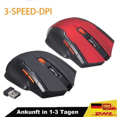 Mini PC Maus Kabellos USB Wireless Mouse Gaming Computer Notebook Laptop Funk DE - Bild 1 von 4