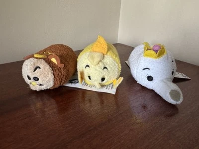 Disney Tsum Tsum Beauty & The Beast Lumiere Cogsworth Mrs Potts Plush Bundle - Image 1 of 4