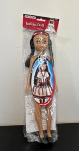 1995 Fibre Craft 15" Native American Doll Black Hair Moving Eyes Item # 3195 NOS - Picture 1 of 10