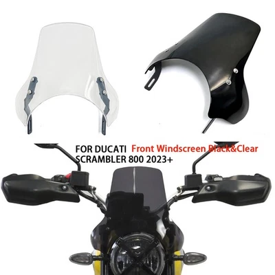 Wind Deflector for Ducati Scrambler 800 (2023-2024) Front Windscreen Black&Clear — 第 1/4 张图片