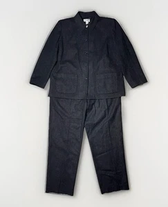 Vintage Pendleton Wool Women’s 2pc Set Blazer Size 18W Slacks Size 16W | Gray - Picture 1 of 15