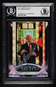 2011 Topps American Pie Bob Barker #110 BAS Certified BGS Encased Auto y9f