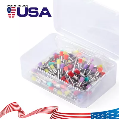 100pcs/Kit Dental Polishing Polisher Prophy Brush Bowl Flat Type Colorful Nylon - Image 1 of 4