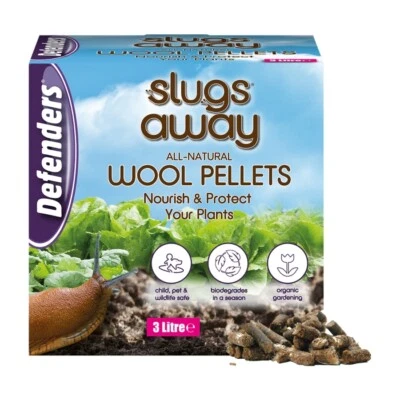Defenders Slug Away Wool Pellets Snail Control Deterrent Organic 3 Litre - Image 1 of 4