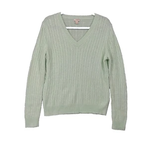 Suéter J Crew para Mujer XL Verde Menta Mezcla de Lana Acogedor Academia Escuela Niña E5032 - Imagen 1 de 10