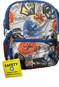 Harry Potter Lunchbox Hogwarts House Crests Insulated Lunch Bag Reflective Strip - Picture 1 of 5
