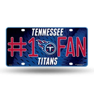 Tennessee Titans #1 Fan Metal Embossed License Plate - Picture 1 of 1