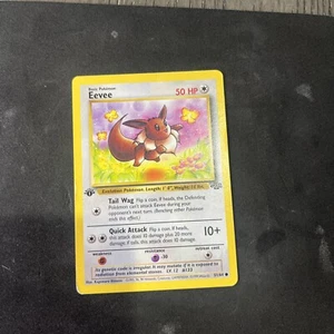 1st Edition Eevee #51 51/64 Jungle Vintage WOTC Common Pokemon Card - MP - Picture 1 of 2