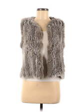 525 America Women Gray Rabbit Fur Vest M