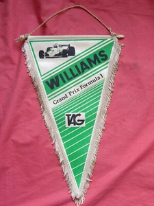 Rare ANCIEN flag fanion F1 FORMULE 1 GRAND PRIX FORMULA ONE WILLIAMS TAG - Bild 1 von 2