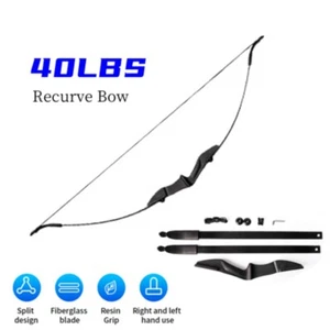 40Lbs Archery Detachable Takedown Recurve bow Straight Right Hand USA - Picture 1 of 9