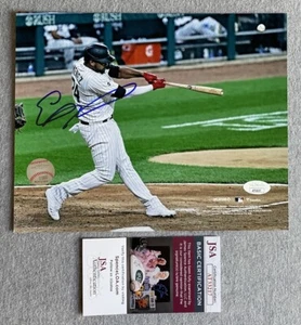 CHICAGO WHITE SOX- ELOY JIMENEZ AUTOGRAPH 8x10 ACTION PHOTO JSA AT33217 - Picture 1 of 1