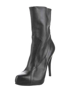 ROBERT CLERGERIE BLACK LEATHER ANKLE BOOTS,  SIDE ZIPPER, SIZE 38. EXCELLENT ... - Picture 1 of 5