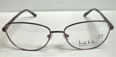 NUEVO Monturas ópticas para mujer Nicole Miller BUSHWICK C02 púrpura 57-17-140 Foto 1 de 4