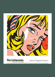 Roy Lichtenstein 'Girl with Hair Ribbon' 1993 Original Exhibition Poster Print