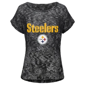 Pittsburgh Steelers NFL Teen Girls Short Sleeve Floral Shirt, Size Large (11/13) - Picture 1 of 5