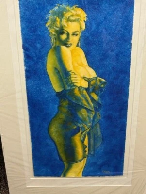 Pintura Olivia, Doble firma por Modelo Rhonda Ridley en Alfombrilla, 26.5 X 13" 23B Foto 1 de 4