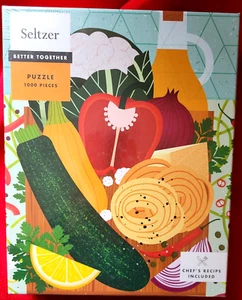 Seltzer Better Together 1000 Piece Veggie Recipe Puzzle New! Sealed Sarah Abbott - Picture 1 of 8