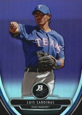 2013 Bowman Platinum Chrome Prospects Purple Refractors #BPCP99 Luis Sardinas