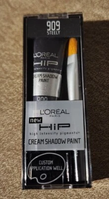 Loreal Paris HIP Cream Shadow Paint 909 Steely0.25 Oz New! Free Shipping! - Image 1 of 2