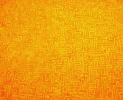 Batik Fabric 2/3 Yard Lighter Yellow on Yellow & Gold Marcus Premium Cotton #9 - Image 1 of 2