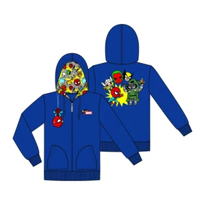 Tokidoki X Marvel Floating Heads Full Zip Hoodie Navy Spiderman - Picture 1 of 1