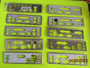 Various Motherboard I/O Shield back plates x 10 NEW AND USED - Photo 1/5
