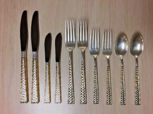 10 pcs GOLDEN TRADEWINDS INTERNATIONAL .925 STERLING Two 5 PIECE PLACE SETTINGS - Picture 1 of 8