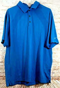 Camisa polo de golf Nike Dri-Fit azul 100 % poliéster para hombre talla XL - Imagen 1 de 5