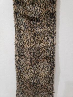 Christmas Faux Fur Leopard Print Table Runner Home Decor 13"x 70 NEW - Image 1 of 3