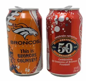 DENVER BRONCOS Coca-Cola Cans This is Bronco Country 2005 + 50th Season NFL - Picture 1 of 6