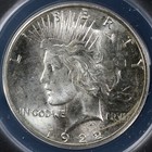 1922-S $1 PEACE DOLLAR ANACS MINT STATE 63