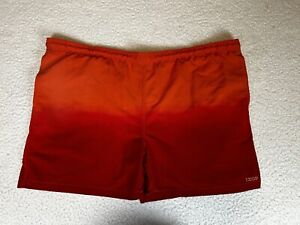 Vintage Izod Swim Trunks Mens Extra Large Red Orange Swim Suit Banting Shorts
