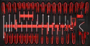 KS TOOLS Schraubendreher-Satz in Schaumstoffeinlage, 33-tlg - Bild 1 von 2