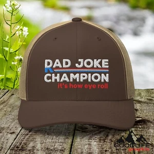 Cappello da camionista retrò anni '80 Dad Joke Champion per uomo - Foto 1 di 32