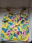 Girl's NEW Tropical flower yellow patterned summer top age 13-14 years