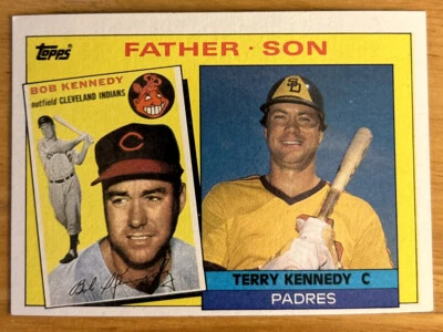 1985 Topps Father Son Bob & Terry Kennedy Baseball Card #135 Mid-Grade O/C VG - Image 1 of 2